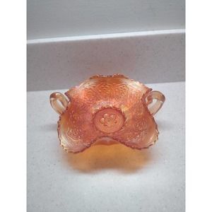 Fenton marigold carnival glass Persian medallion bon bon